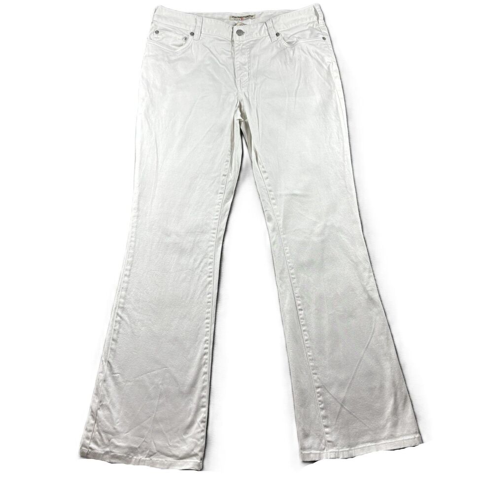 Polo Jeans Company Ralph Lauren Women Jeans Vintage Y2K White Size 12 P139